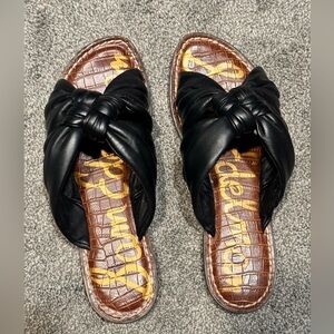 Sam Edelman Black Knotted Slides